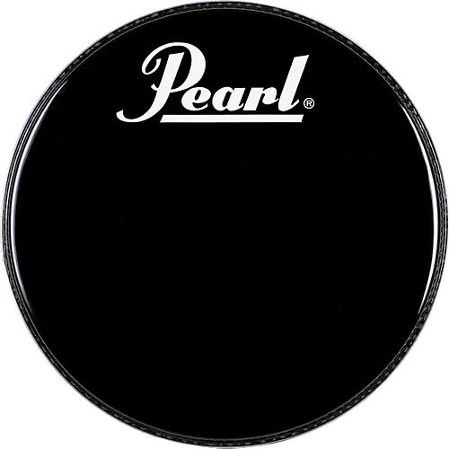 Pearl Logo Front Bass Drum Head Black 24 in.
