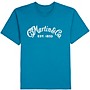 Martin Logo T-Shirt (White Script) Ocean Blue Large