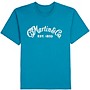 Martin Logo T-Shirt (White Script) Ocean Blue Medium