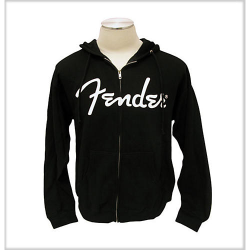 Fender Logo Zip-up Hoodie, Black | Musician's Friend