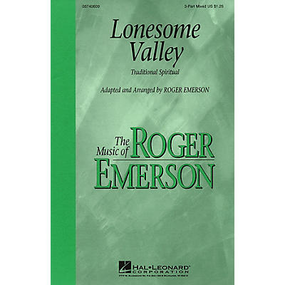 Hal Leonard Lonesome Valley 3-Part Mixed arranged by Roger Emerson