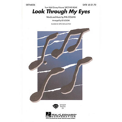 Hal Leonard Look Through My Eyes 2-Part by Phil Collins Arranged by Ed Lojeski