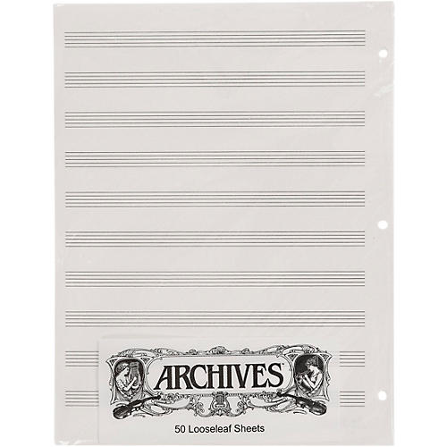 Archives Loose Leaf Manuscript Paper 10 Stave 50 Sheets