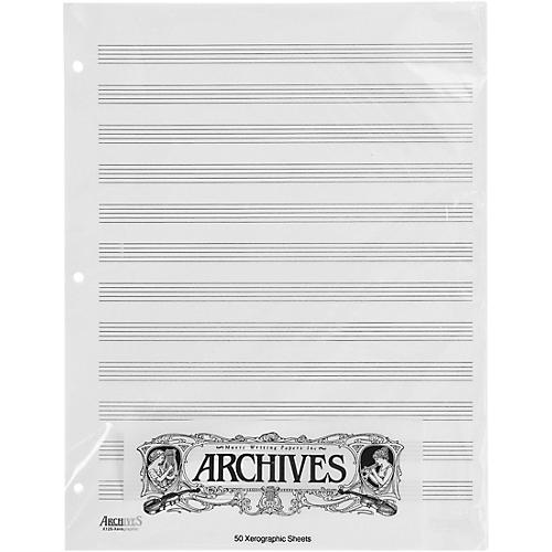 Loose Leaf Manuscript Paper 12 Stave 50 Xerographic Sheets