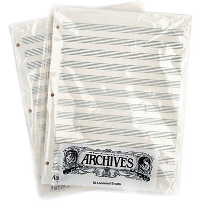 Archives Loose Leaf Manuscript Paper 12 Staves 50 Sheets