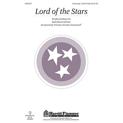Shawnee Press Lord of the Stars UNIS/2PT composed by Ruth Elaine Schram