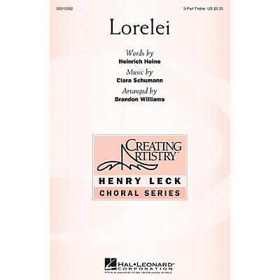 Hal Leonard Lorelei 3 Part Treble arranged by Brandon Williams