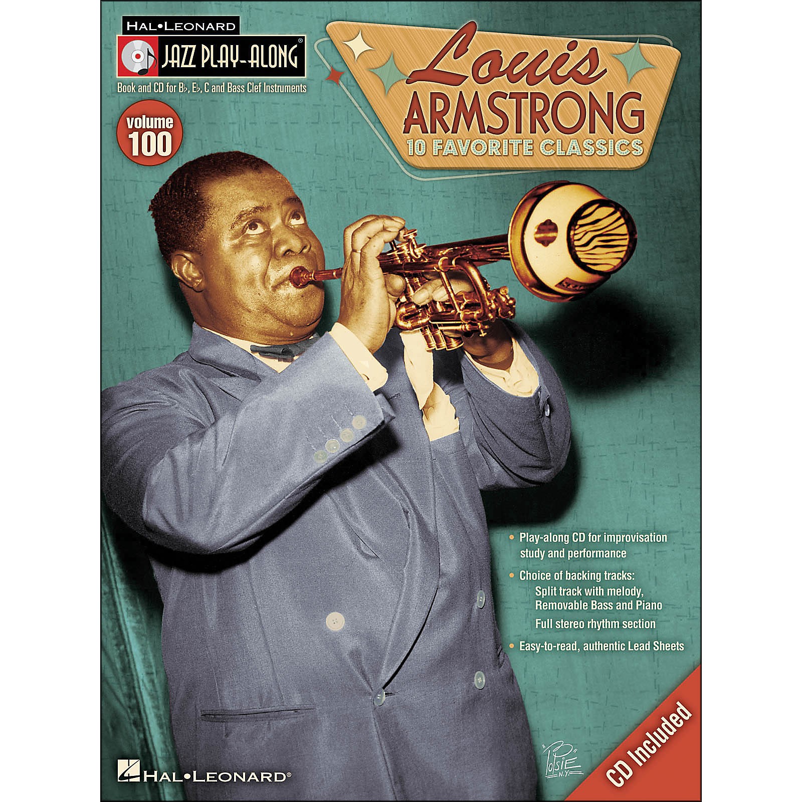 Hal Leonard Louis Armstrong Jazz Play Along Volume 100 Book/CD Musician's Friend