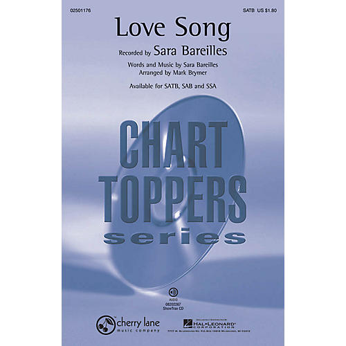 Cherry Lane Love Song SAB by Sara Bareilles Arranged by Mark Brymer