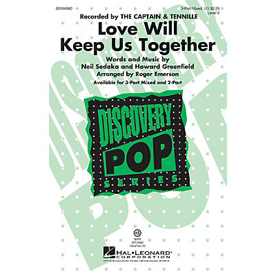 Hal Leonard Love Will Keep Us Together 2-Part by The Captain & Tennille Arranged by Roger Emerson