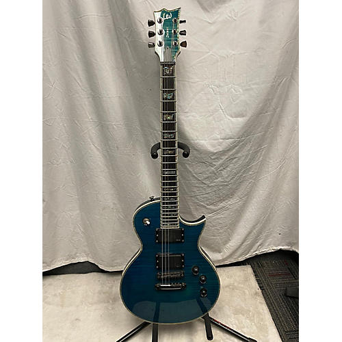 ESP Ltd Eclipse 1000 QM Solid Body Electric Guitar Trans Blue