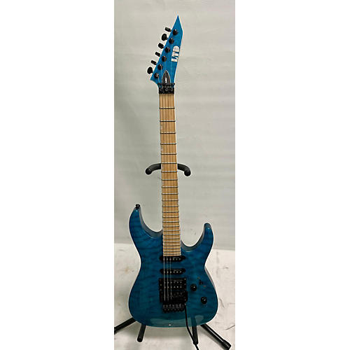 ESP Ltd MH203QM Solid Body Electric Guitar Blue