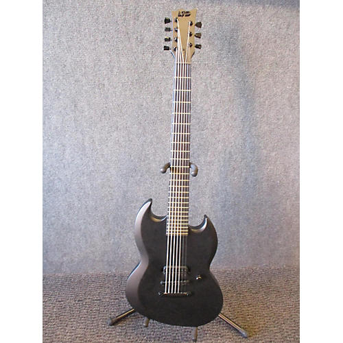 ESP Ltd Viper 7 Black Metal Solid Body Electric Guitar Black