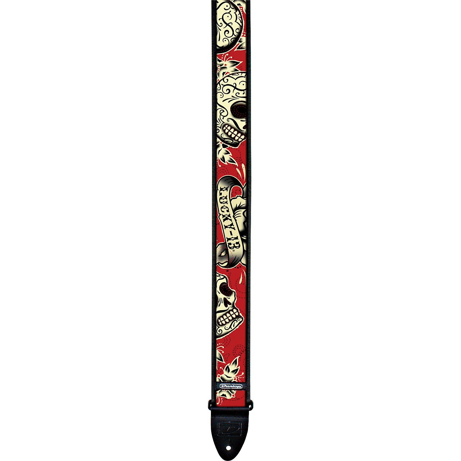 Dunlop Lucky 13 Guitar Strap Tres Skulls Musician's Friend