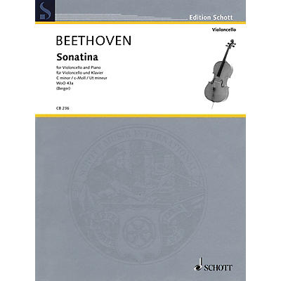 Schott Ludwig van Beethoven - Sonatina, WoO 43a (Cello and Piano) String Series Softcover