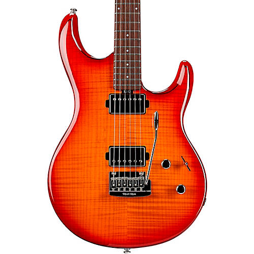 Ernie Ball Music Man Luke III HH Flame Maple Top Rosewood Fingerboard Electric Guitar Cherry Burst
