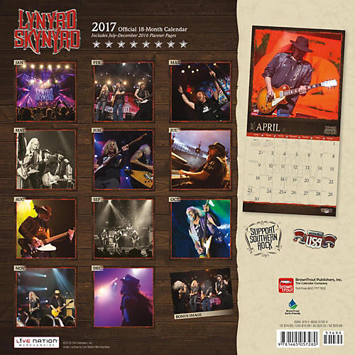 Lynyrd Skynyrd 2017 Live Nation Calendar