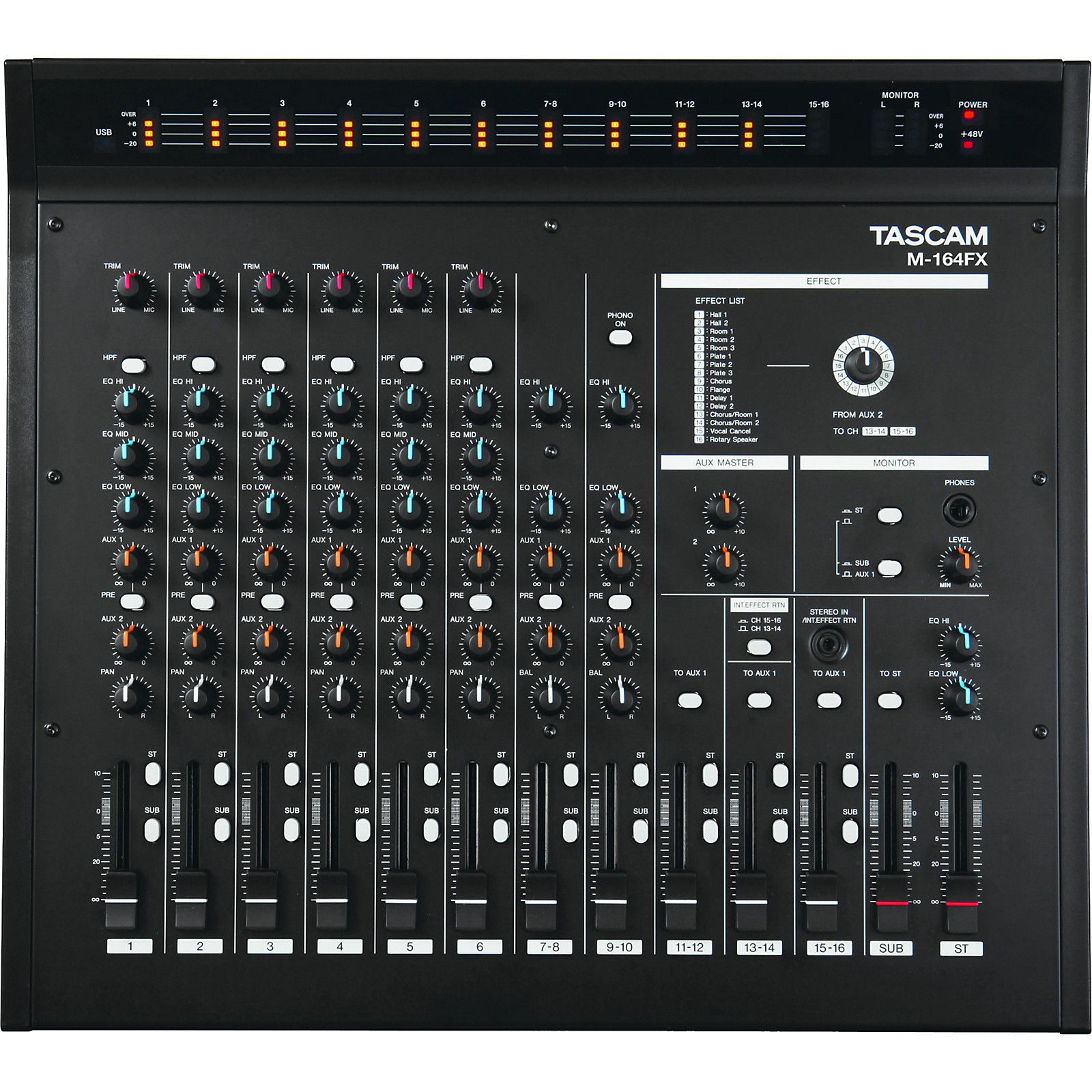 Tascam M164FX 16Input Mixer with Effects Musician's Friend