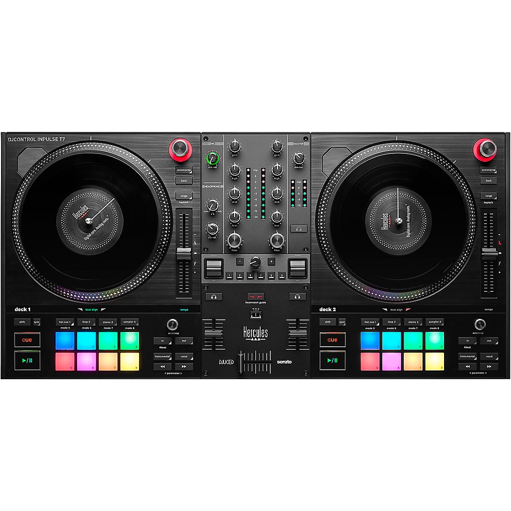 Black DJ Inpulse Hercules T7 DJControl eBay Controller 2-Channel DJ Motorized |