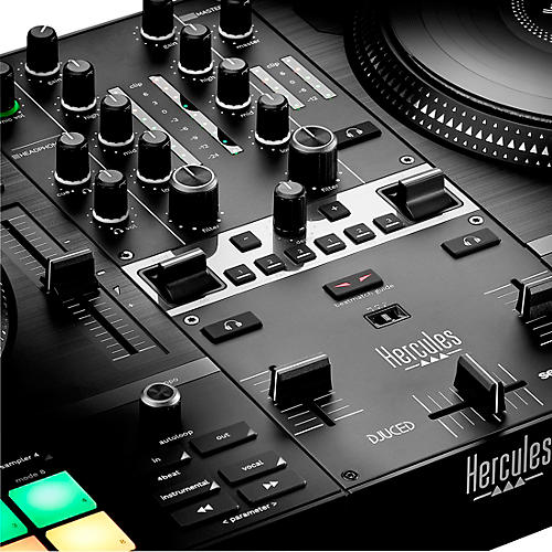 Hercules Black | T7 Motorized Musician\'s DJ 2-Channel DJControl Controller DJ Friend Inpulse