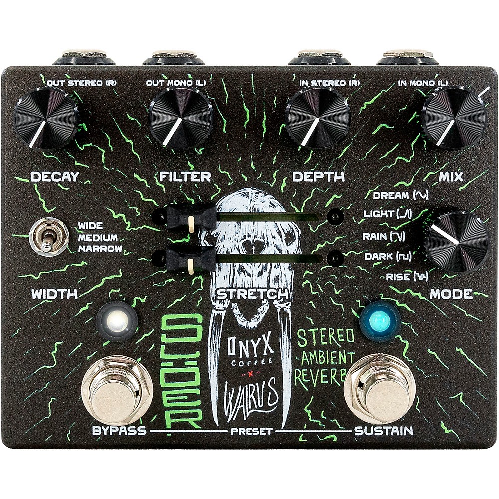 Walrus Audio SLOER Stereo Ambient Reverb Effects Pedal Onyx