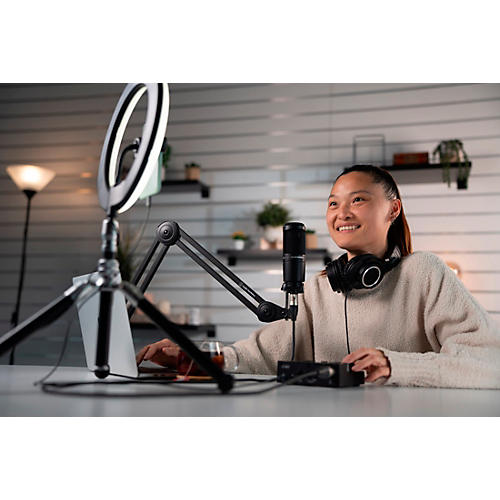 Audio-Technica AT2020 Condenser Microphone, ATH-M20X Headphones