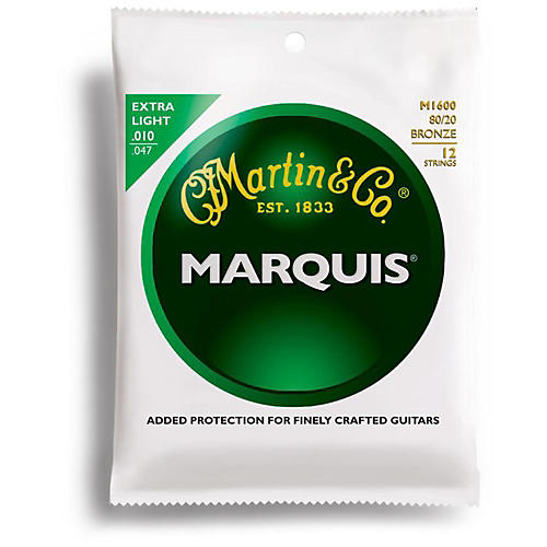 M1600 12-String Marquis 80/20 Bronze Extra Light Acoustic Guitar Strings