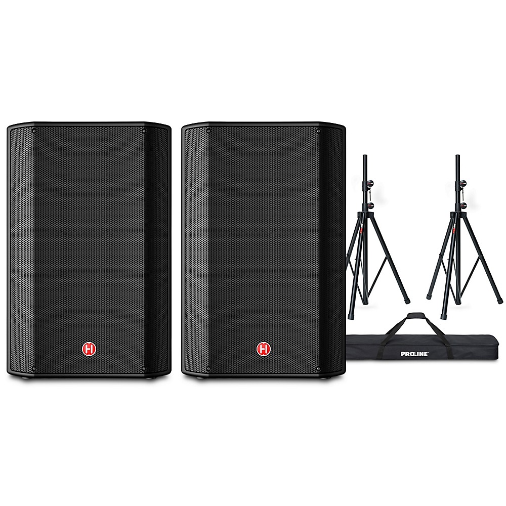Harbinger VARI V1115 15 Powered Speakers Pair With Speaker Stands 118990₽