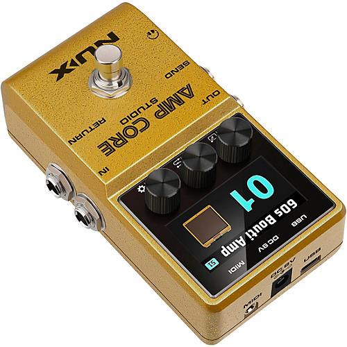 ギター NUX AMP CORE STUDIO NUX Amp Core Studio Amp Modeling Pedal Gold | Musician's Friend