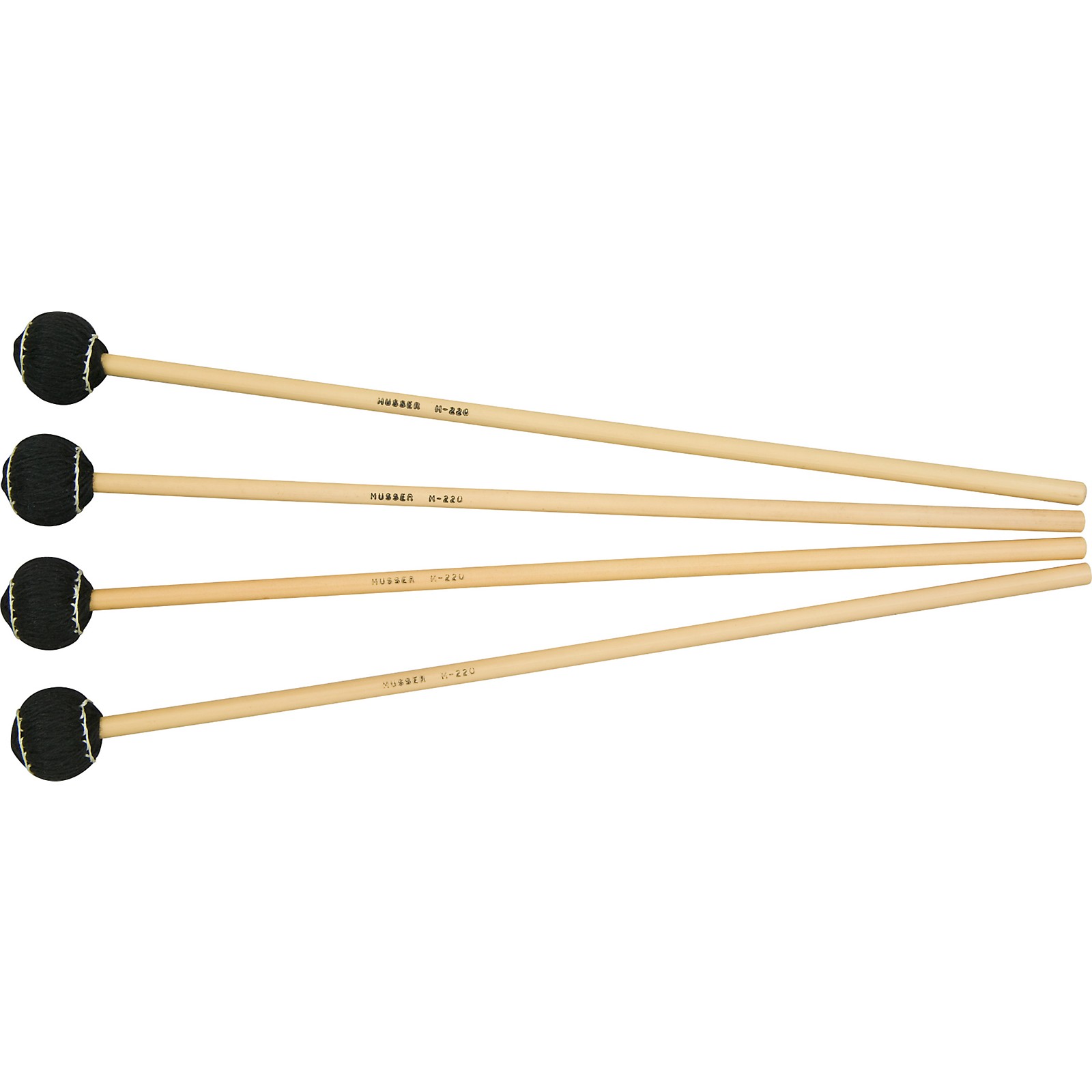 Musser M220 Set Of 4 Soft Black Yarn Mallets Musician's Friend