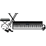 M22991000001000 - Roland FP-60X 88-Key Digital Piano with Warm Audio WA-CAB Headphone Package (Pedals/Bench/Stand Included) Black