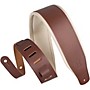 Levy's M26PD 3 inch Wide Top Grain Leather Guitar Straps Brown Cream