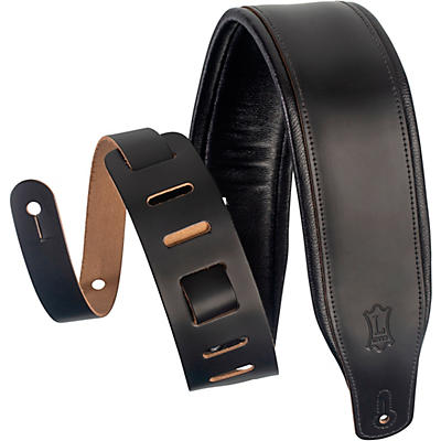 Levy's M26PD Amped Leather Series 3" Wide Top Grain Leather Guitar Strap -