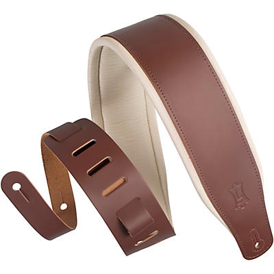 Levy's M26PD Amped Leather Series 3" Wide Top Grain Leather Guitar Strap -