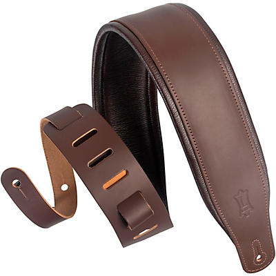 Levy's M26PD Amped Leather Series 3" Wide Top Grain Leather Guitar Strap -