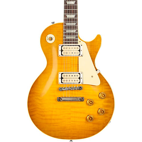 Gibson Custom M2M 1959 Les Paul Standard Reissue VOS With Double Classic White Pickups & Hand-Selected Top Electric Guitar - Green Lemon Fade