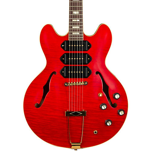 Gibson Custom M2M 1964 ES-335 Figured P-90 VOS Semi-Hollow Electric Guitar Transparent Cherry