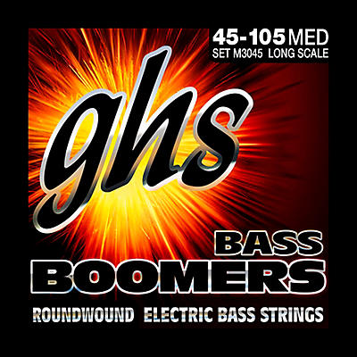 GHS M3045 Bass Boomers Medium Electric Bass Guitar Strings -