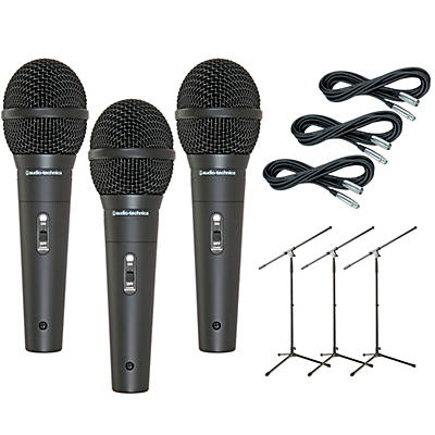 Audio-Technica M4000S 3-Pack Mic and Stand Kit