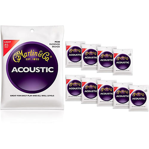 M540 Phosphor Bronze Light 10-Pack Acoustic Guitar Strings