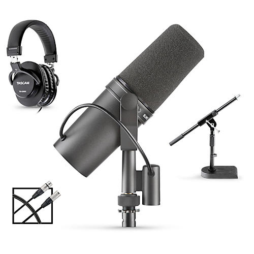 Shure M7B Mic + TH200X Headphones Podcasting Bundle