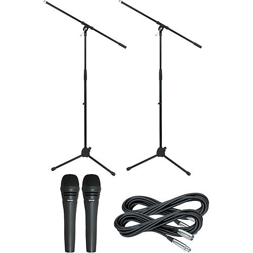 M8000 Dynamic Mic with Stand and Cable 2 Pack