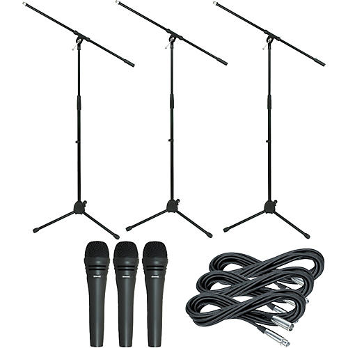 M8000 Dynamic Mic with Stand and Cable 3 Pack