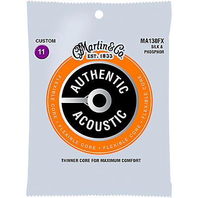 Martin MA130FX Authentic Acoustic - Flexible Core Silk and Phosphor Custom Guitar Strings