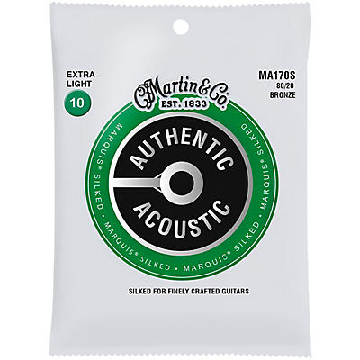 Martin MA170S Marquis 80/20 Bronze Extra-Light Authentic Acoustic Silked Guitar Strings