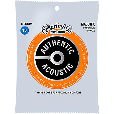 Martin MA500FX Authentic Acoustic Flexible Core Phosphor Bronze Medium Guitar Strings