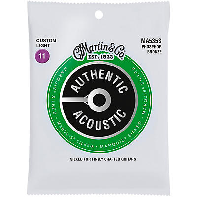 Martin MA535S Marquis Phosphor Bronze Custom-Light Authentic Silked Acoustic Guitar Strings