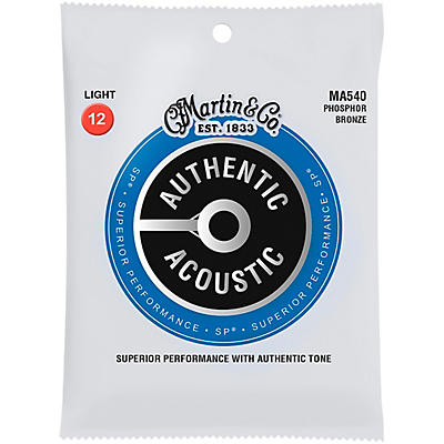 Martin MA540 SP Phosphor Bronze Authentic Acoustic Guitar Strings - Light (12-54)