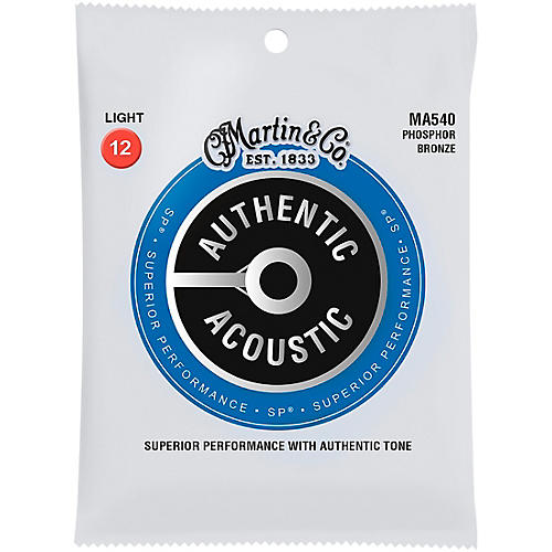Martin MA540 SP Phosphor Bronze Light Authentic Acoustic Guitar Strings