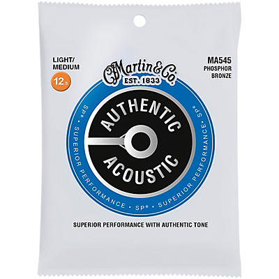 Martin MA545 SP Phosphor Bronze Light/Medium Authentic Acoustic Guitar Strings